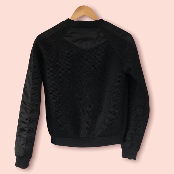 MAJE Elyana Mesh Black Bomber Jacket - Picture 12 of 14